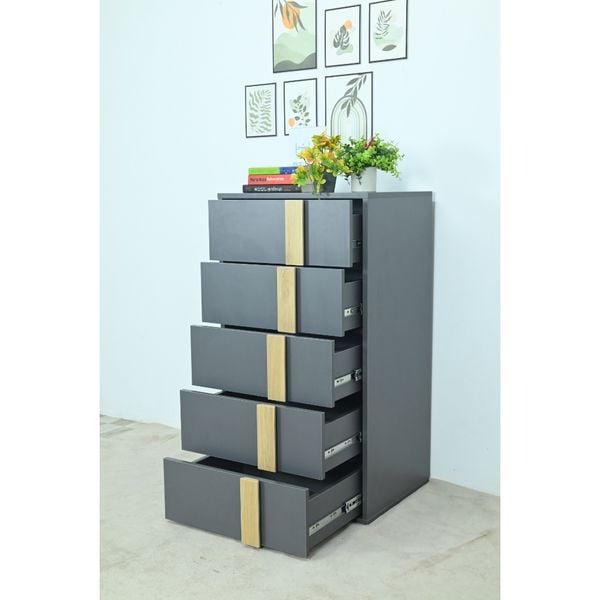  HAPPY FURNITURE , Tủ lưu trữ 5 ngăn kéo - SPACE, THK_284 , 56cm x 45cm x 102cm DxRxC 