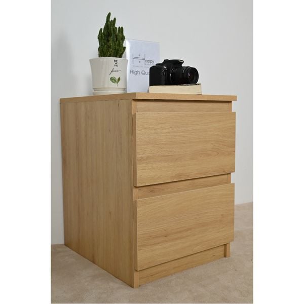  HAPPY FURNITURE , Táp đầu giường 2 hộc kéo - DOOBIE , THK_002 , 40cm x 48cm x 55cm 