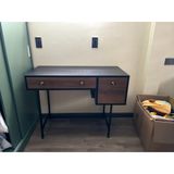  HAPPY FURNITURE ,  Bàn làm việc 2 ngăn  chân sắt - BECKY ,  100cm x 45cm x 75cm ( DxRxC), BAN_006 