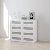  HAPPY FURNITURE , Tủ lưu trữ 8 ngăn kéo - MAY , THK_304 , 110cm x 45cm x 93cm DxRxC 