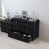  HAPPY FURNITURE , Tủ lưu trữ 6 ngăn kéo - CALYN , THK_314 , 100cm x 45cm x 69cm DxRxC 