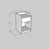  HAPPY FURNITURE , Táp đầu giường 1 hộc kéo - CANA , THK_013 , 40cm x 37cm x 63cm 