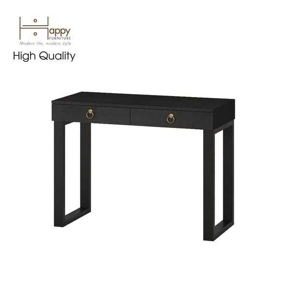  HAPPY FURNITURE , Bàn trang điểm chân sắt 2 ngăn kéo - WESLEY , BAN_011 , 100cm x 45cm x 75cm 