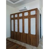  HAPPY FURNITURE , Tủ quần áo 2m4x2m2 cánh mây - MEYDAN , TCM_052 , 240cm x 58cm x 220cm 