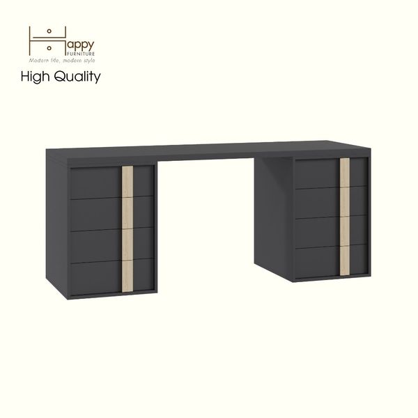  HAPPY FURNITURE , Bàn làm việc 8 ngăn kéo - SPACE, BAN_145 , 180cm x 59cm x 75cm DxRxC 