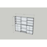  HAPPY FURNITURE , Kệ sách 4 cửa mở - CATY, KSA_080 , 240cm x 30cm x 202cm DxRxC 