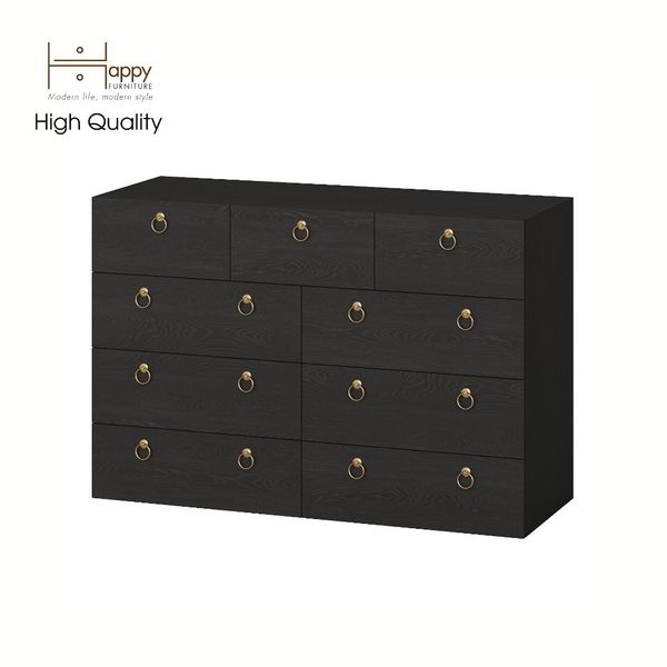  HAPPY FURNITURE , Tủ đựng đồ 9 ngăn kéo - WESLEY , THK_045 , 120cm x 45cm x 80cm 
