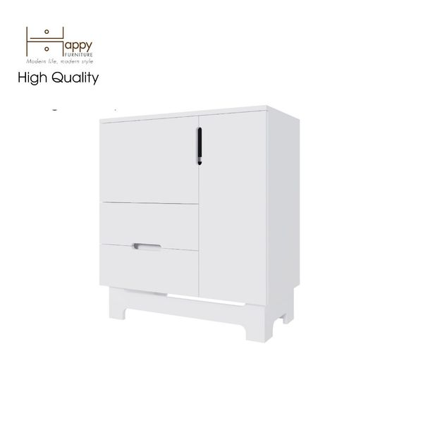  HAPPY FURNITURE , Tủ lưu trữ 2 cánh mở 2 ngăn kéo - MOLLY , TCM_104 , 72cm x 40cm x 82cm 