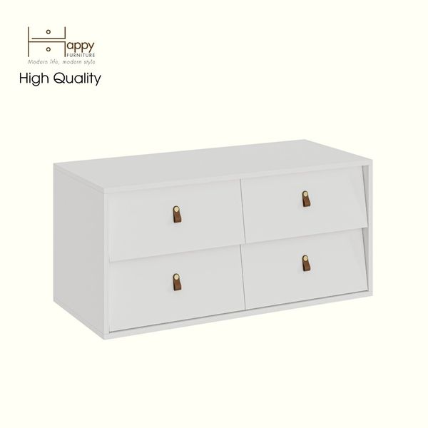  HAPPY FURNITURE , Tủ lưu trữ 4 ngăn kéo - CALYN , THK_313 , 100cm x 45cm x 47cm DxRxC 