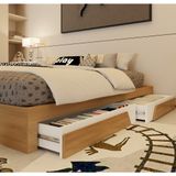  HAPPY FURNITURE, Giường ngủ 2 ngăn kéo - PONIX, GNG_110 GNG_111 GNG_112 GNG_113, 203cm x 25cm 