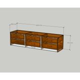  HAPPY FURNITURE , Tủ lưu trữ 6 ngăn kéo - ELIS , THK_337 , 181cm x 45cm x 47cm DxRxC 