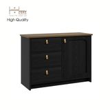  HAPPY FURNITURE , Tủ lưu trữ 3 ngăn kéo 1 cửa mở - NOMIA , THK_063 , 90cm x 35cm x 64cm 
