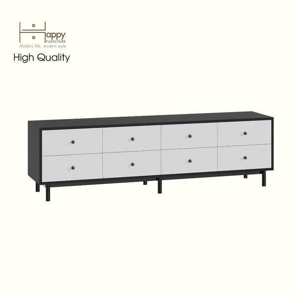  HAPPY FURNITURE , Kệ TV 8 ngăn kéo - LIVIK, KTV_084 , 180cm x 40cm x 52cm DxRxC 