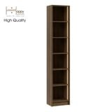  HAPPY FURNITURE , kệ sách 6 tầng size nhỏ tích hợp đèn LED - CATY , KSA_009_LED , 40cm x 28cm x 202cm 