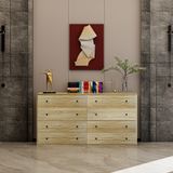  HAPPY FURNITURE , ZACY - Tủ lưu trữ 8 ngăn kéo , THK_210 , 160cm x 45cm x 82cm DxRxC, Sản phẩm phổ thông 