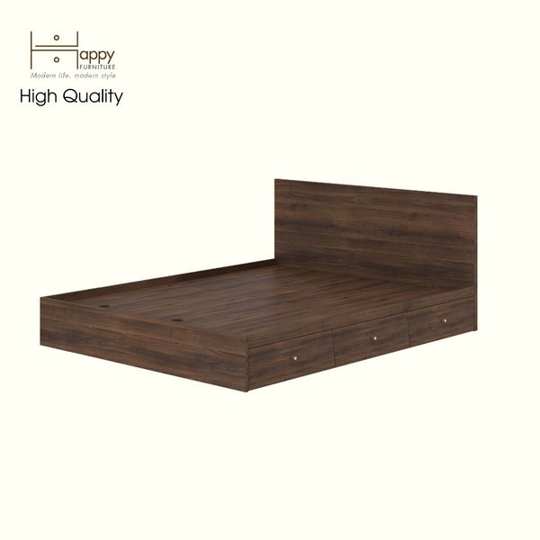  HAPPY FURNITURE , Giường 3 ngăn kéo - DALEY , GNG_266 GNG_267 GNG_268 GNG_269 , 205cm x 28cm DxRxC 
