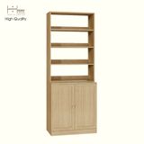  HAPPY FURNITURE , Kệ sách 6 ngăn 2 cánh mở - SCANDINA , KSA_047 , 81cm x 47cm x 212cm 