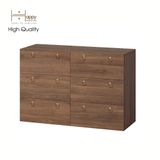  HAPPY FURNITURE , Tủ đựng đồ 6 ngăn kéo - WESLEY , THK_044 , 120cm x 45cm x 80cm 