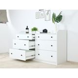  HAPPY FURNITURE , Tủ 3 tầng 6 ngăn kéo - CANA , THK_009 , 138cm x 46cm x 84cm 