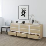 HAPPY FURNITURE , Tủ lưu trữ 9 ngăn kéo - ELIS , THK_338 , 181cm x 45cm x 66cm DxRxC 