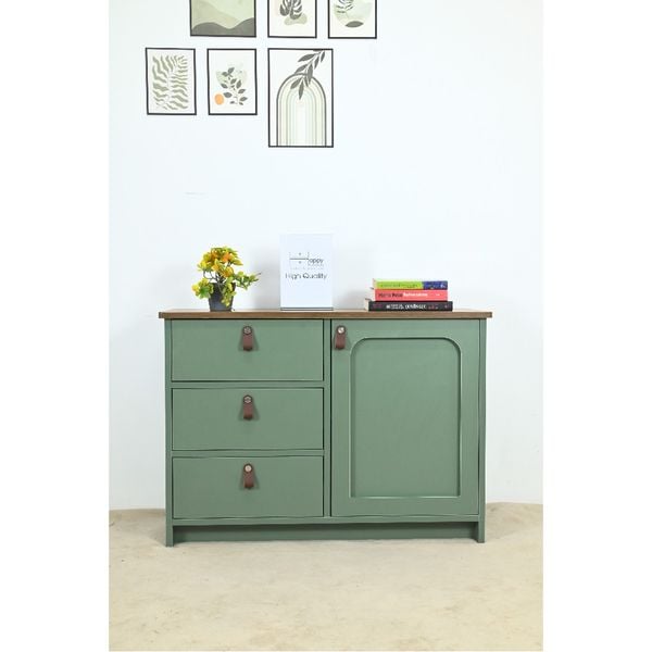  HAPPY FURNITURE , Tủ lưu trữ 3 ngăn kéo 1 cửa mở - NOMIA , THK_063 , 90cm x 35cm x 64cm 