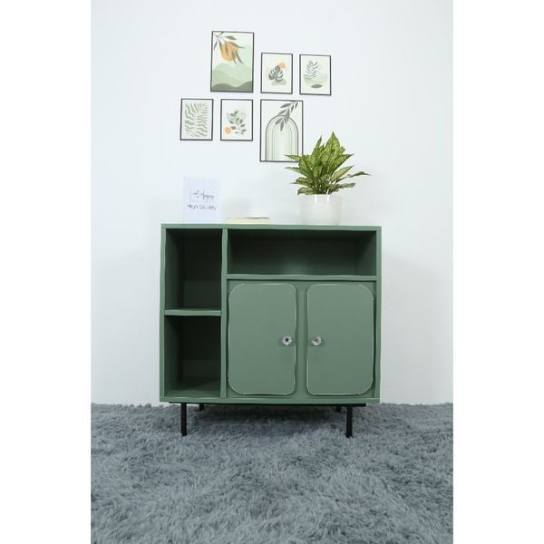  HAPPY FURNITURE , Tủ lưu trữ 2 cửa mở chân sắt - SWEETY , TCM_059 , 78cm x 40cm x 78cm 