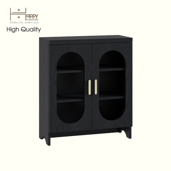  HAPPY FURNITURE , Tủ lưu trữ 2 cửa kính - CHEVY, TLT_047 , 70cm x 30cm x 82cm DxRxC 