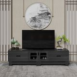  HAPPY FURNITURE , Kệ TV cửa kính - 4 ngăn kéo - MOLLY , KTV_026 , 200cm x 40cm x 50cm 