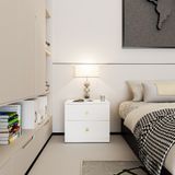  HAPPY FURNITURE, Táp đầu giường 2 ngăn kéo - JOVIE , THK_149 , 50cm x 40cm x 45cm 