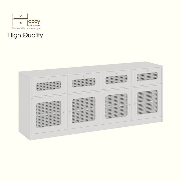  HAPPY FURNITURE , Kệ TV 4 ngăn kéo 4 cửa mở - MAY , KTV_097 , 200cm x 45cm x 80cm DxRxC 