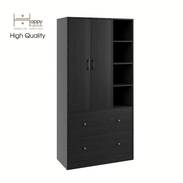  HAPPY FURNITURE , Tủ quần áo đa năng kết hợp kệ - SALY , TCM_008 , 90cm x 40cm x 180cm 