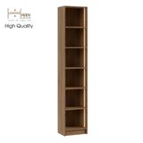 HAPPY FURNITURE , kệ sách 6 tầng size nhỏ tích hợp đèn LED - CATY , KSA_009_LED , 40cm x 28cm x 202cm 