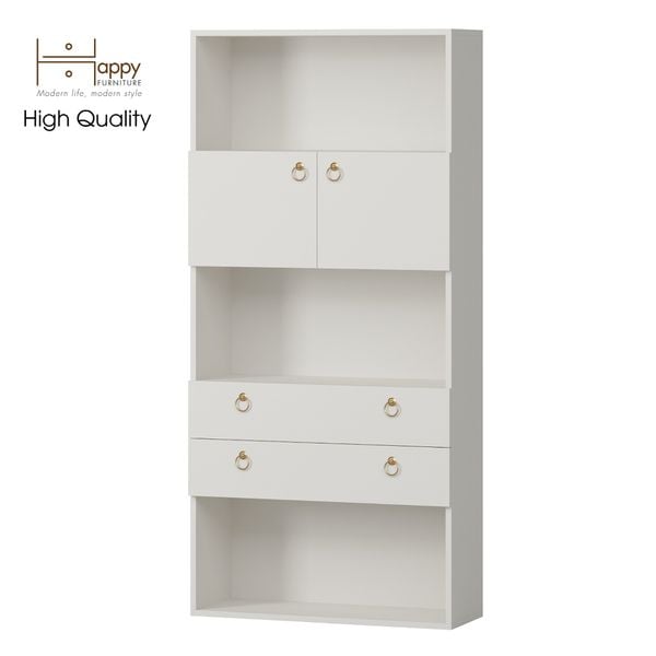  HAPPY FURNITURE , kệ sách 6 tầng - WESLEY , KSA_014 , 80cm x 28cm x 170cm 