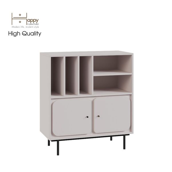  HAPPY FURNITURE , Tủ lưu trữ nhiều ngăn chân sắt - SWEETY , TCM_060 , 86cm x 40cm x 95cm 