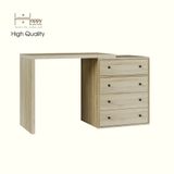  HAPPY FURNITURE , ZACY - Bàn làm việc 4 ngăn kéo, BAN_122 , 130cm x 45cm x 72cm DxRxC, Sản phẩm phổ thông 