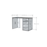  HAPPY FURNITURE , ZACY - Bàn làm việc 4 ngăn kéo, BAN_121 , 120cm x 55cm x 75cm DxRxC, Sản phẩm phổ thông 