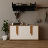  HAPPY FURNITURE , Tủ lưu trữ 4 cánh mở - PONIX , TCM_112 , 160cm x 40cm x 84cm 