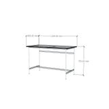  HAPPY FURNITURE , Gỗ tự nhiên , Bàn làm việc chân sắt - YANNA , BAN_099 BAN_100 , 60cm x 75cm, rộng x cao 
