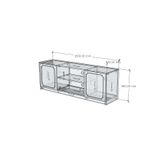  HAPPY FURNITURE , Kệ TV 2 cửa mở - NERIS , KTV_038 , 160cm x 40cm x 56cm 
