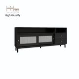  HAPPY FURNITURE , Tủ lưu trữ 2 cánh lùa 2 ngăn kéo chân sắt - ROTAN , TCL_032 , 160cm x 30cm x 64cm 