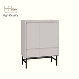  HAPPY FURNITURE , Tủ lưu trữ 2 ngăn kéo 2 cửa mở chân sắt - LAVIA , TCM_169 , 80cm x 40cm x 104cm 