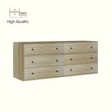  HAPPY FURNITURE , ZACY - Tủ lưu trữ 6 ngăn kéo , THK_209 , 160cm x 45cm x 63cm DxRxC, Sản phẩm phổ thông 