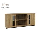  HAPPY FURNITURE , Tủ lưu trữ 2 cửa mở chân sắt - LOUIS , TCM_032 , 150cm x 40cm x 66cm 