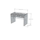  HAPPY FURNITURE , Bàn làm việc 3 ngăn kéo - WINNI , BAN_078 , 120cm x 59cm x 83cm 