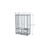  HAPPY FURNITURE , Gỗ tự nhiên , Tủ quần áo 2 ngăn kéo - GAMZE , THK_193 , 120cm x 59cm x 176cm 