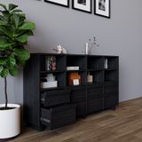  HAPPY FURNITURE , Kệ lưu trữ nhiều ngăn - MAVIS , THK_147 , 160cm x 35cm x 90cm 