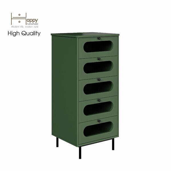  HAPPY FURNITURE , Tủ lưu trữ 5 ngăn kéo chân sắt - SISEEL , THK_172 , 50cm x 45cm x 110cm 