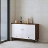  HAPPY FURNITURE , Tủ lưu trữ 2 ngăn kéo 2 cửa mở - LIVIK, TCM_234 , 110cm x 40cm x 72cm DxRxC 