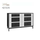  HAPPY FURNITURE , Tủ lưu trữ 6 ngăn kéo chân sắt - TAKO , THK_133 , 120x45x75cm 