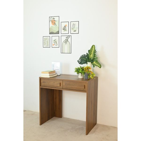  HAPPY FURNITURE , Bàn trang điểm 2 ngăn kéo - RUBEL, BAN_134, 80cm x 45cm x 78cm DxRxC 